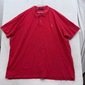 Polo Ralph Lauren Polo Shirt Mens 5XB Big Red Knit Pony Preppy Casual